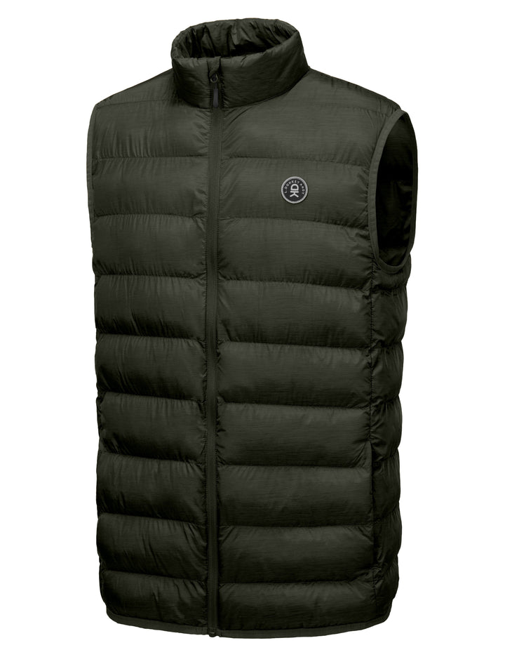Men's  Warm Puffer Vest Thermal Golf Sleeveless Jacket for Outdoor Hiking Travel Casual YZF US-DK