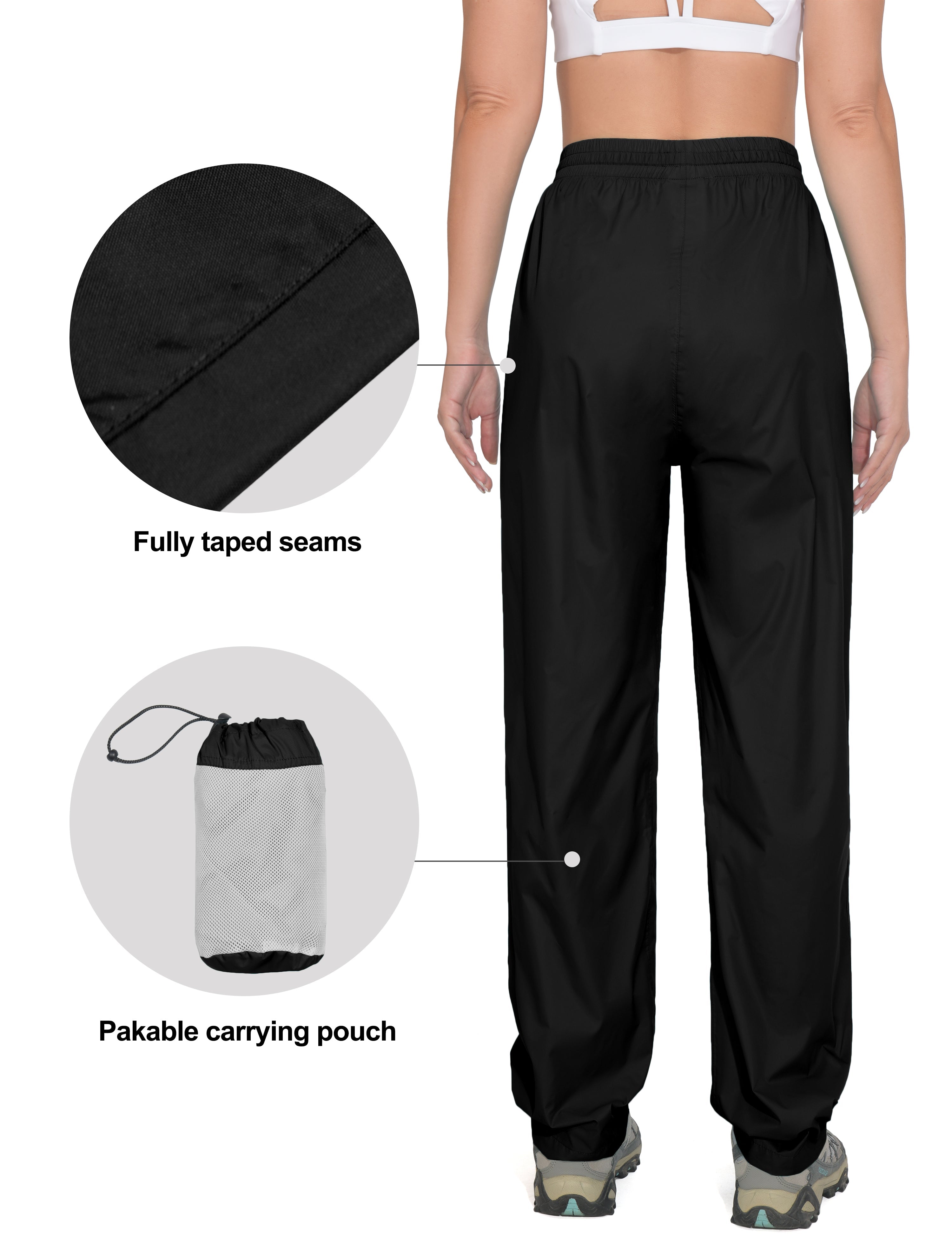 Women's Lightweight Waterproof Hiking Pants Breathable Packable MP-US-DK