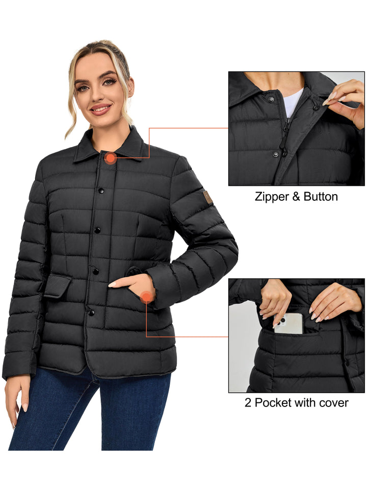 Women's Warm Windproof Puffer Jacket MP-US-DK