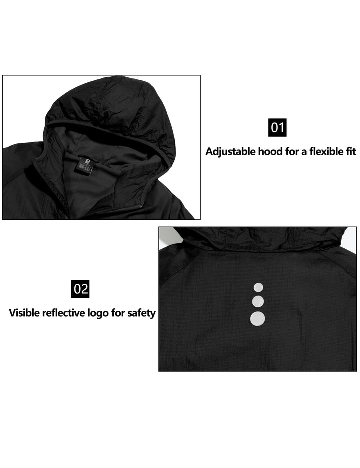 Men's Windproof Warm Lightweight Hooded Jacket with Recycled Insulation MP US-DK