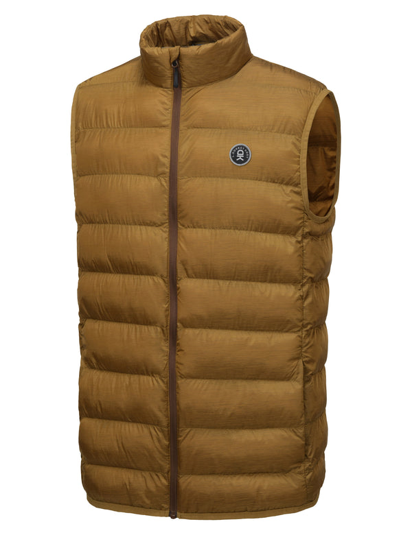 Men's  Warm Puffer Vest Thermal Golf Sleeveless Jacket for Outdoor Hiking Travel Casual YZF US-DK