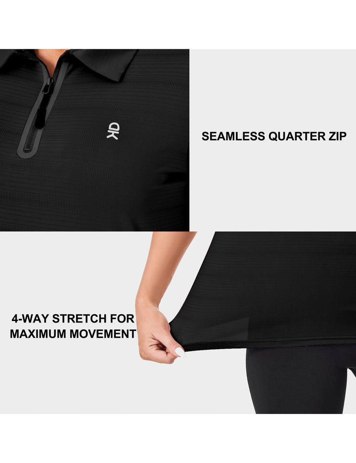 Women's Ultra-Breathable UPF 50 Golf Polo Shirts MP-US-DK