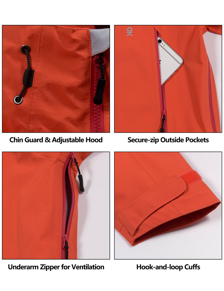 Men's Outdoor Lightweight Waterproof Rain Jacket YZF US-DK