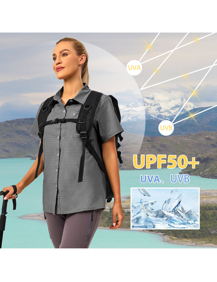 Women's UPF 50 UV Protection Fishing Hiking Shirts MP-US-DK