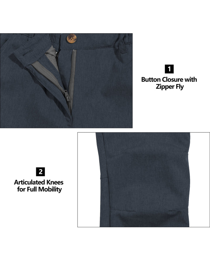 Women's Windproof Hiking Cargo Pants Fleece Lined Water Repellent Pants YZF US-DK