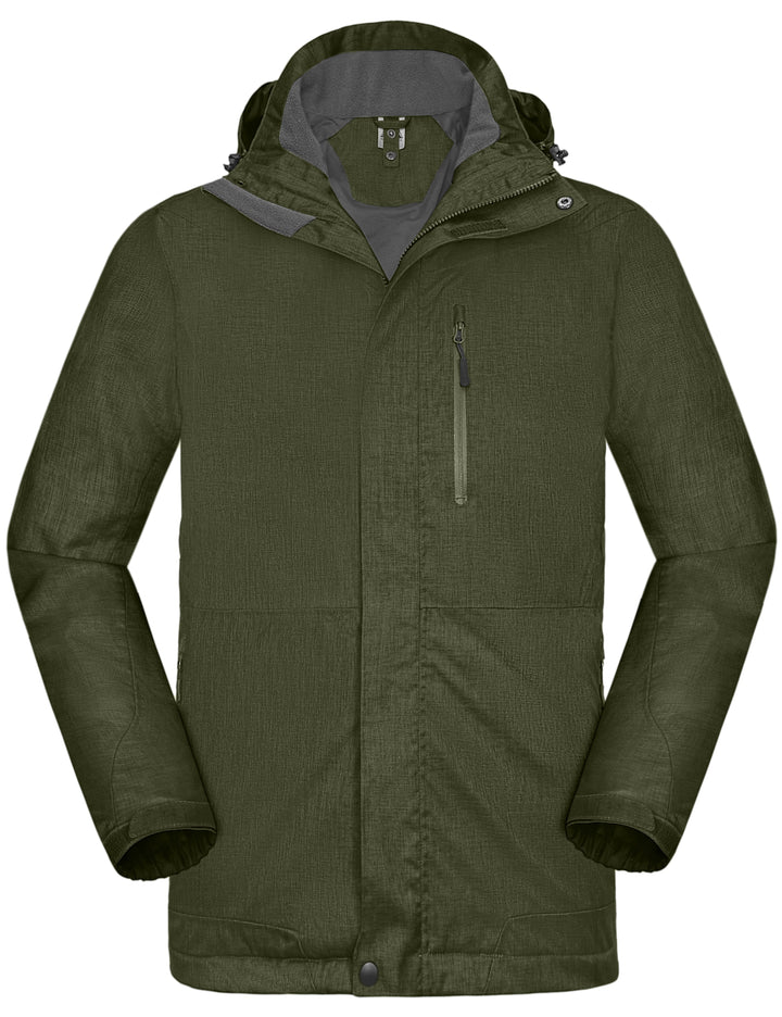 Men's Waterproof Rain Jacket Breathable Windbreaker Coat MP-US-DK
