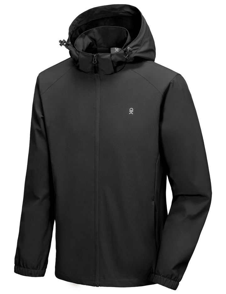 Men's Removable Hooded Windproof Coat for Running Hiking Golf MP-US-DK