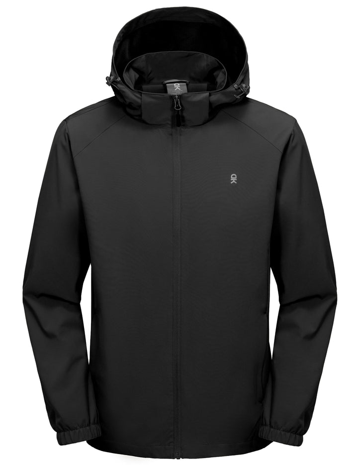 Men's Removable Hooded Windproof Coat for Running Hiking Golf MP-US-DK