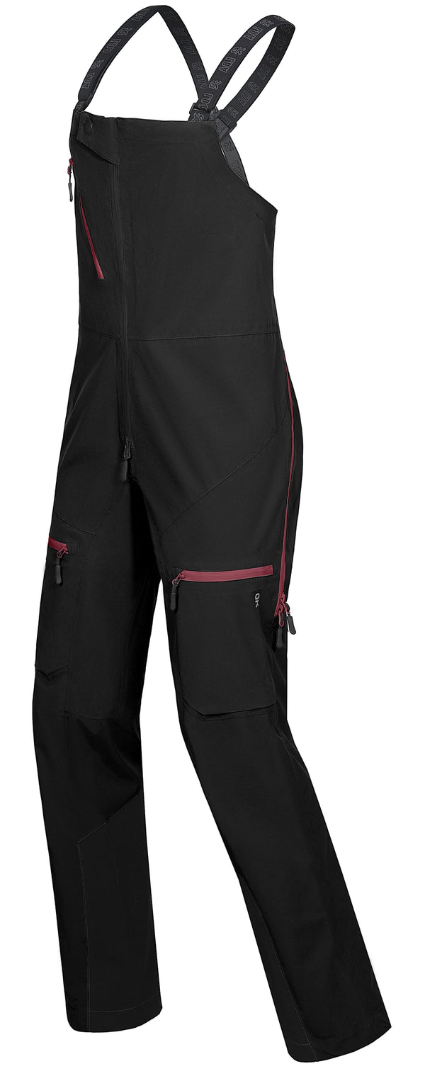 Women's Insulated Bib Overalls Waterproof Windproof Suspenders Ski Pants MP US-DK