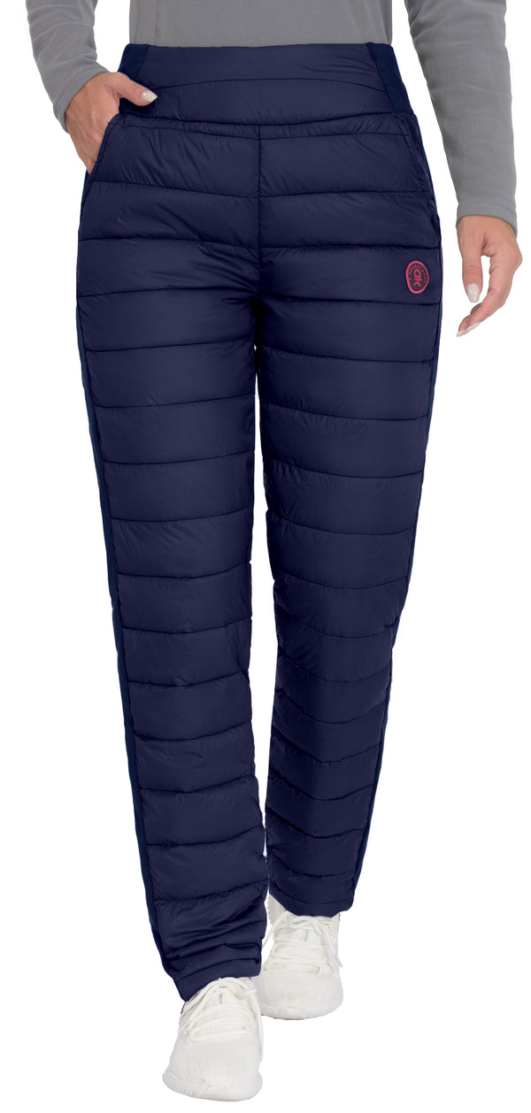 Down Pants for Women Lightweight Puffy Sweat Pants Quilted Snow Ski Trousers MP-US-DK