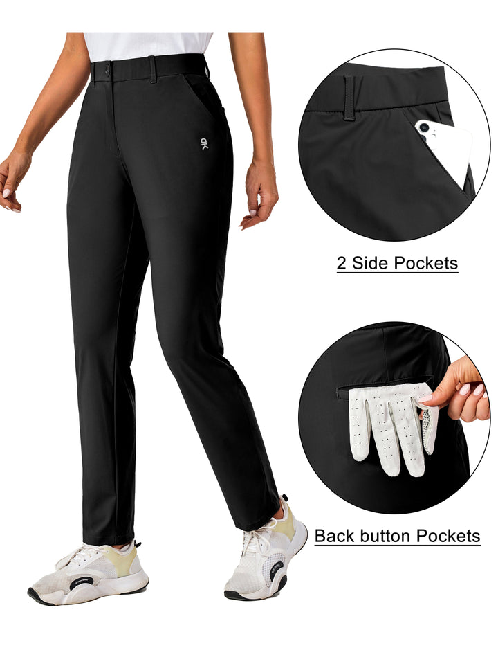 Women's Golf Pants Stretch Quick Dry Lightweight t   Casual Slacks with Pockets MP US-DK