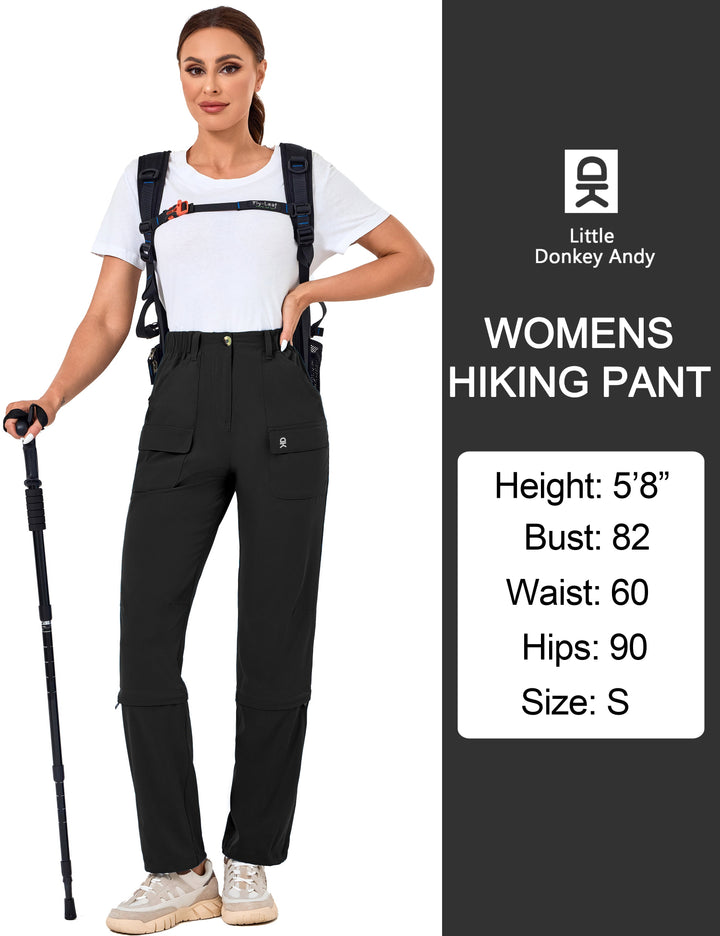 Women's-Hiking-Pants Convertible Zip Off Quick Dry Pants MP-US-DK