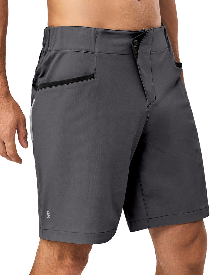 mens dress shorts 9 inch inseam Mens Gifts! Qatainlav Men's Chino Shorts Summer Lightweight 9" Inch Dress Shorts Solid Casual Flat Front Short Work Pants with Pockets Gray M