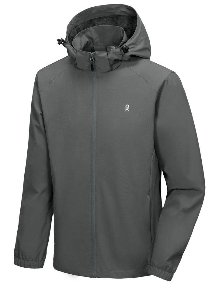 Men's Removable Hooded Windproof Coat for Running Hiking Golf MP-US-DK