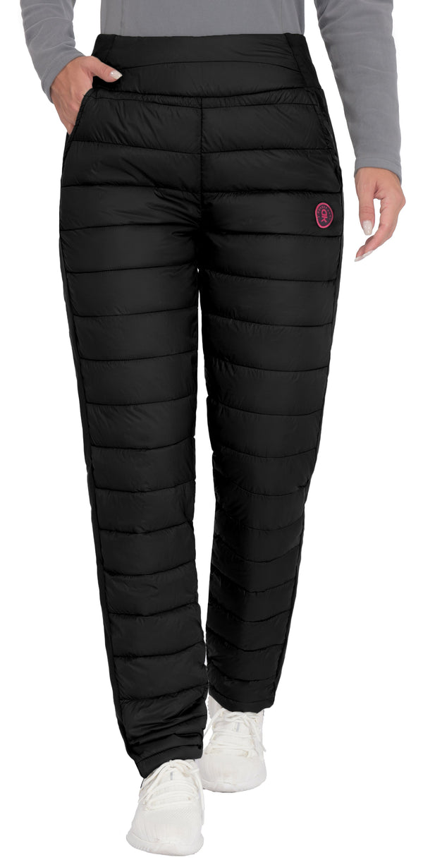 Down Pants for Women Lightweight Puffy Sweat Pants Quilted Snow Ski Trousers MP-US-DK
