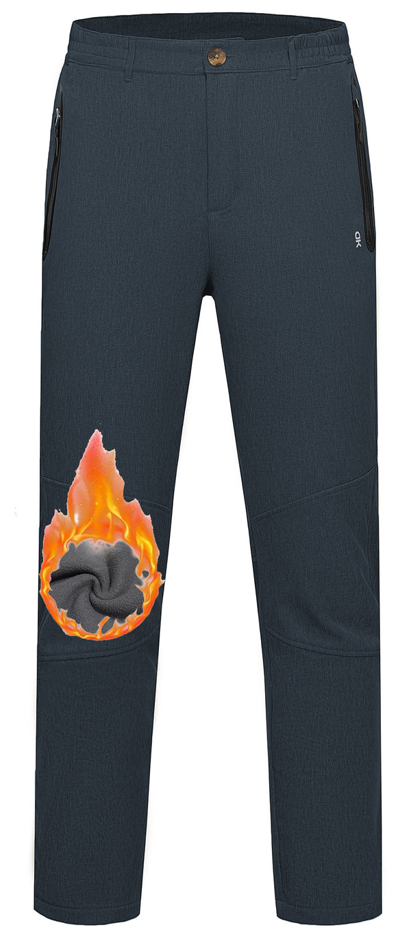 Men's Casual Fleece Lined Softshell Insulated Snow Ski Pants MP US-DK