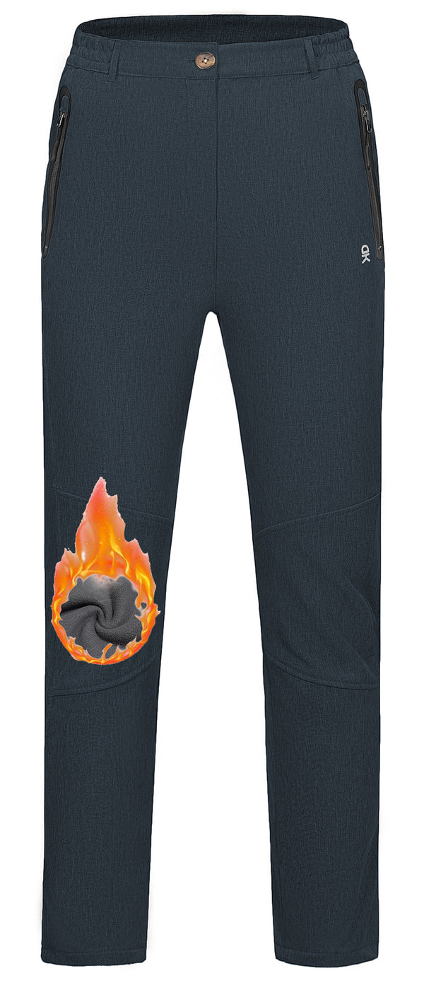 Women's Casual Fleece Lined Softshell Insulated Snow Ski Pants MP US-DK
