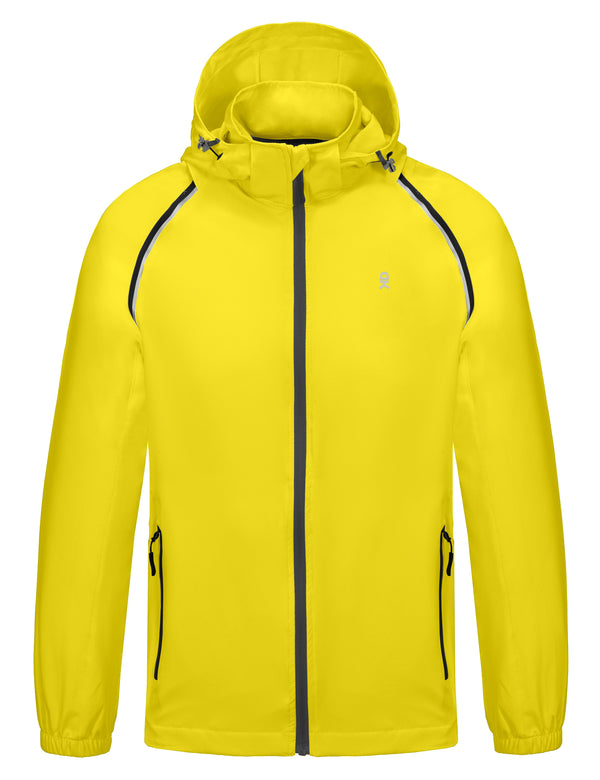Men's Quick-dry Jacket, Convertible UPF 50+ Cycling Jacket Windbreaker with Removable Sleeves YZF US-DK
