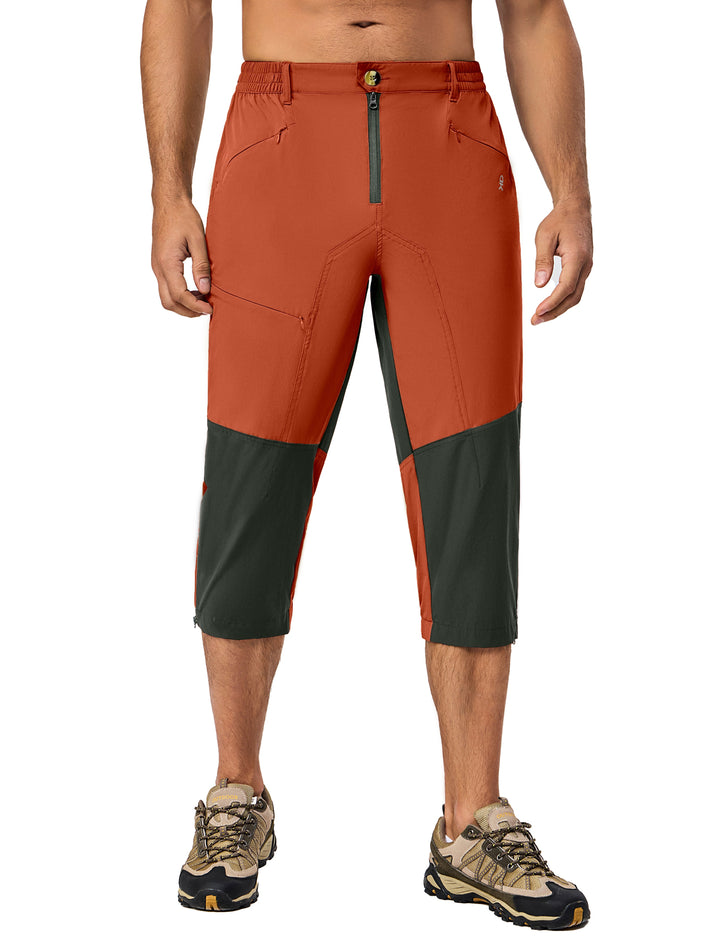 Men's Quick Dry 3/4 Pants Capri Shorts Lightweight Travel Casual MP-US-DK