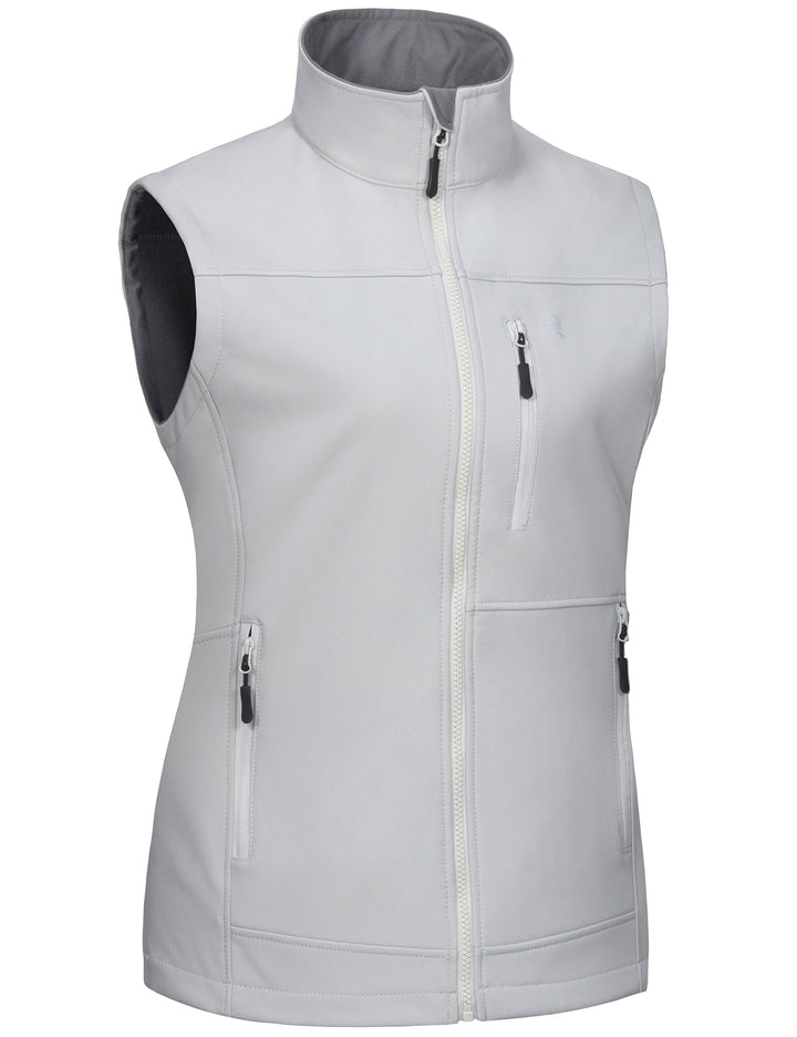 Women's Lightweight Softshell Vest Outerwear with Fleece Lined MP-US-DK