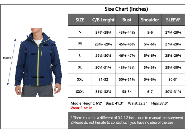 Men's Breathable Waterproof Rain Jacket YZF US-DK-CS