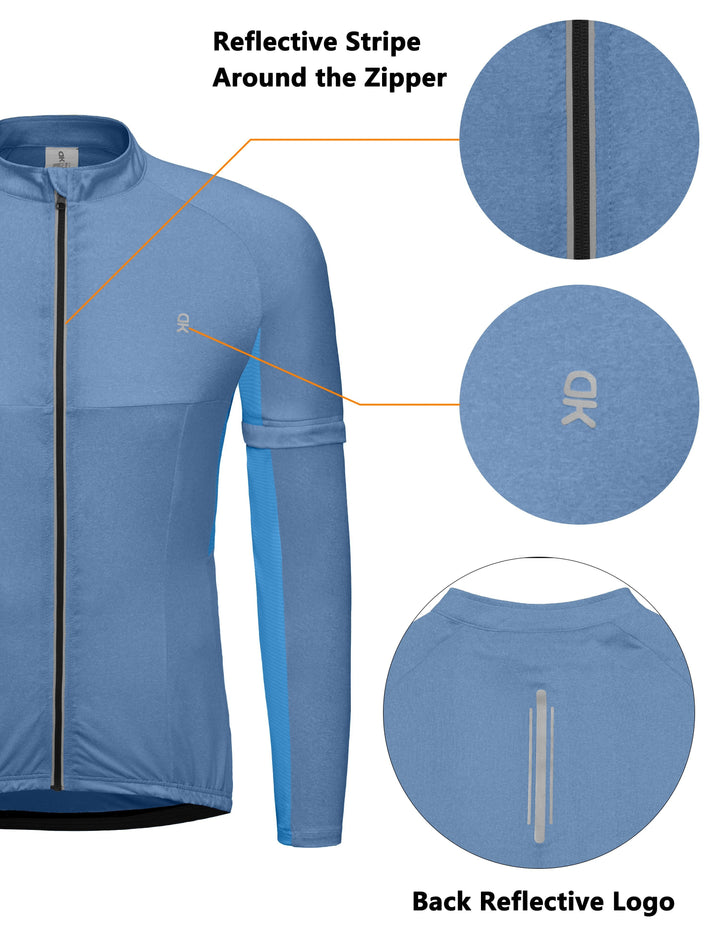 Men's Detachable Sleeve Quick Dry Cycling Shirt YZF US-DK-CS
