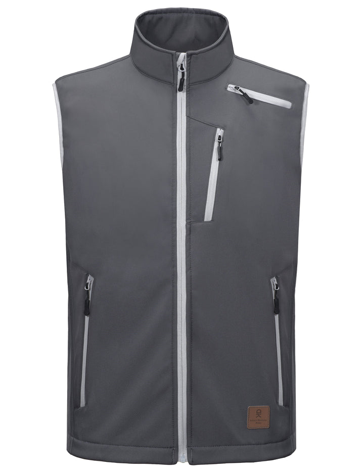 Men's Fleece Lined Softshell Hiking Golf Vest YZF US-DK
