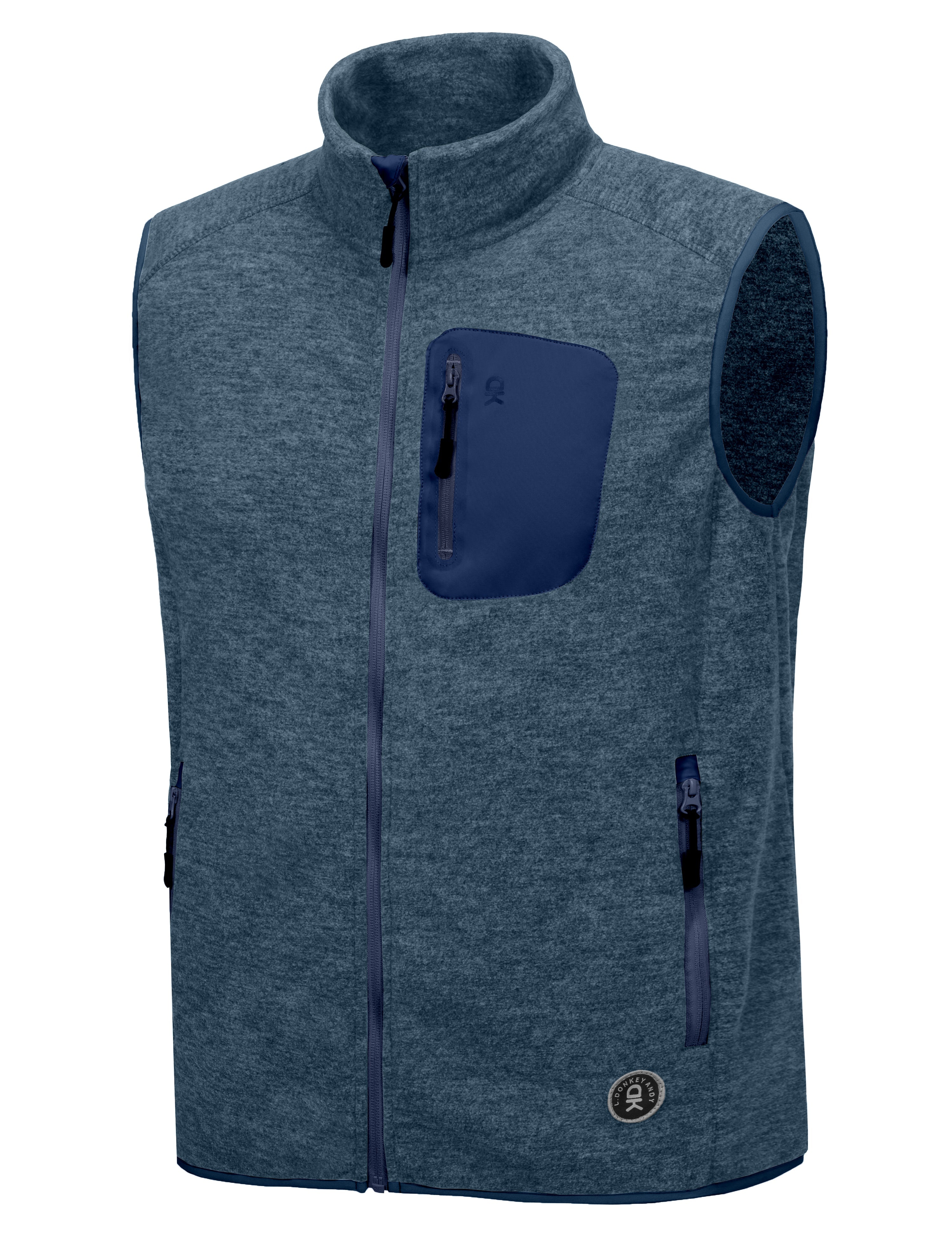 Men's Fleece Vest Full Zip Lightweight Vest – Little Donkey Andy