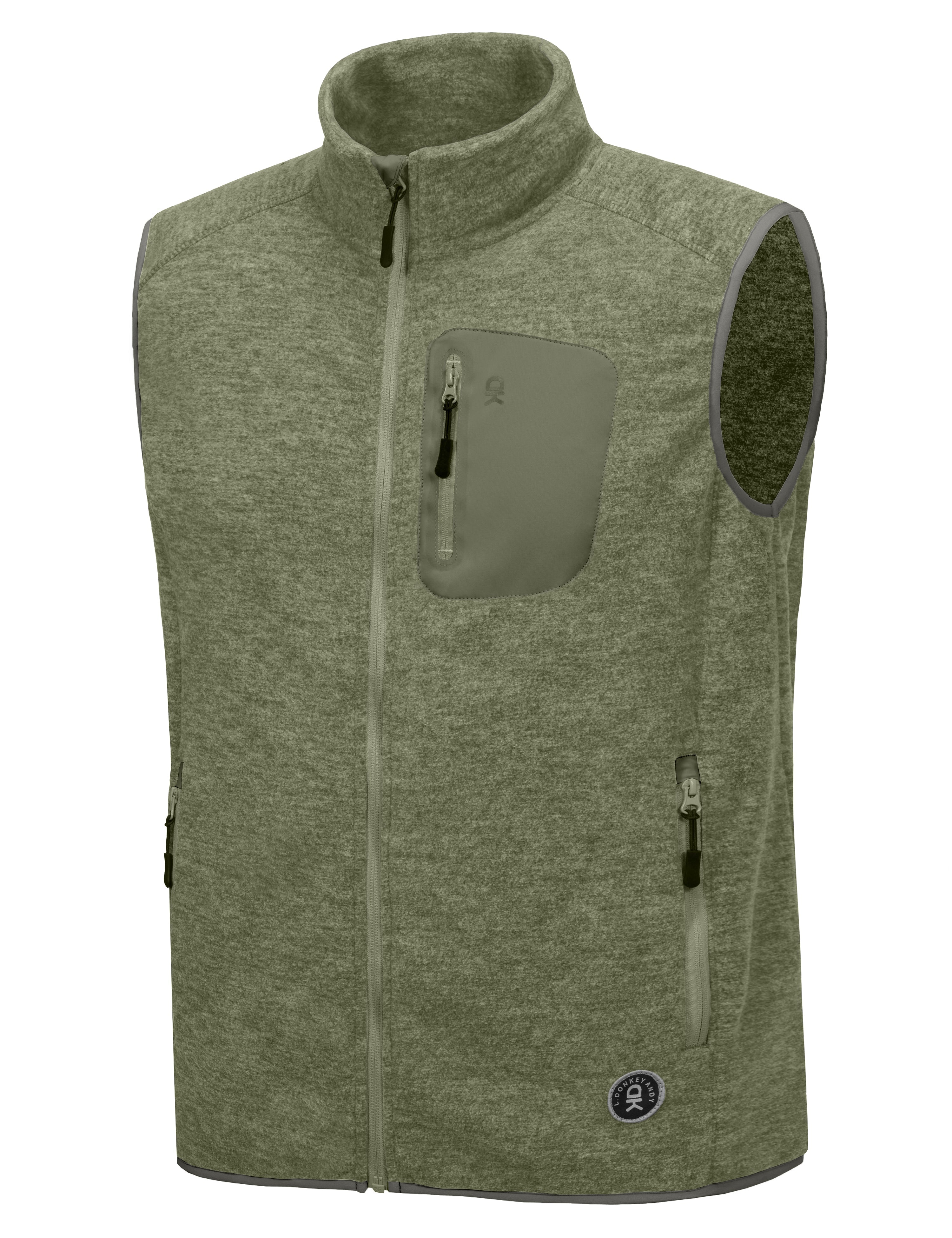 Men's Fleece Vest Full Zip Lightweight Vest