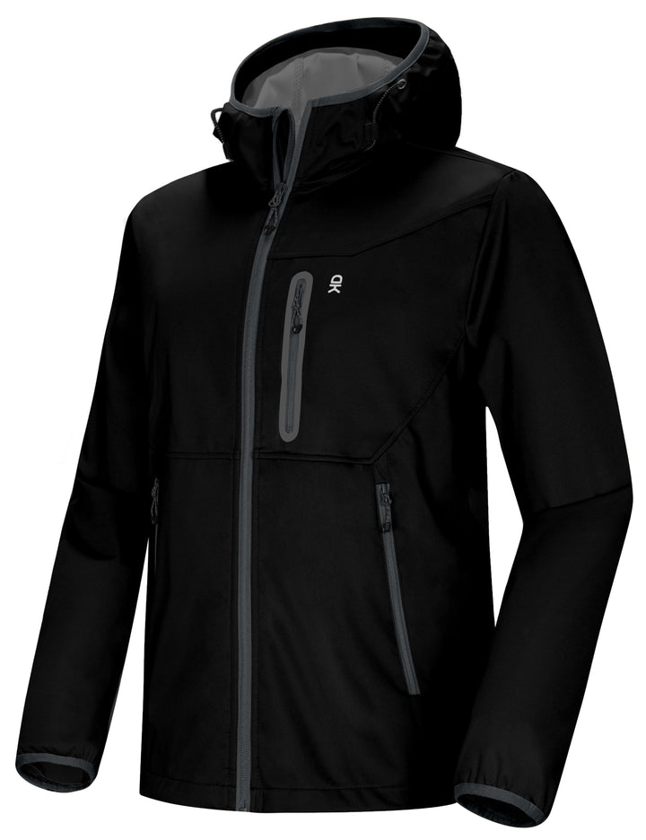 Men's Lightweight Hooded Hiking Softshell Jacket YZF US-DK