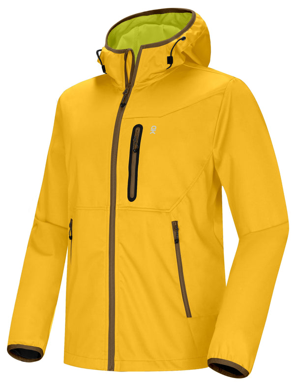 Men's Lightweight Hooded Hiking Softshell Jacket YZF US-DK