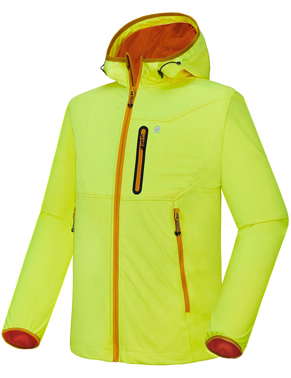 Men's Lightweight Hooded Hiking Softshell Jacket YZF US-DK
