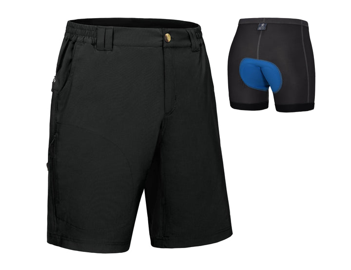 Men's Mountain Bike Shorts with Detachable 3D Padded Shorts YZF US-DK