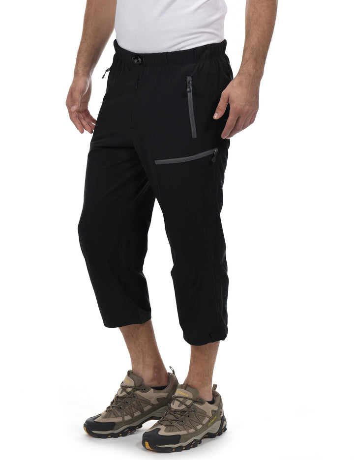 Men's Quick Dry 3/4 Pants Capri Lightweight Hiking  Shorts YZF US-DK