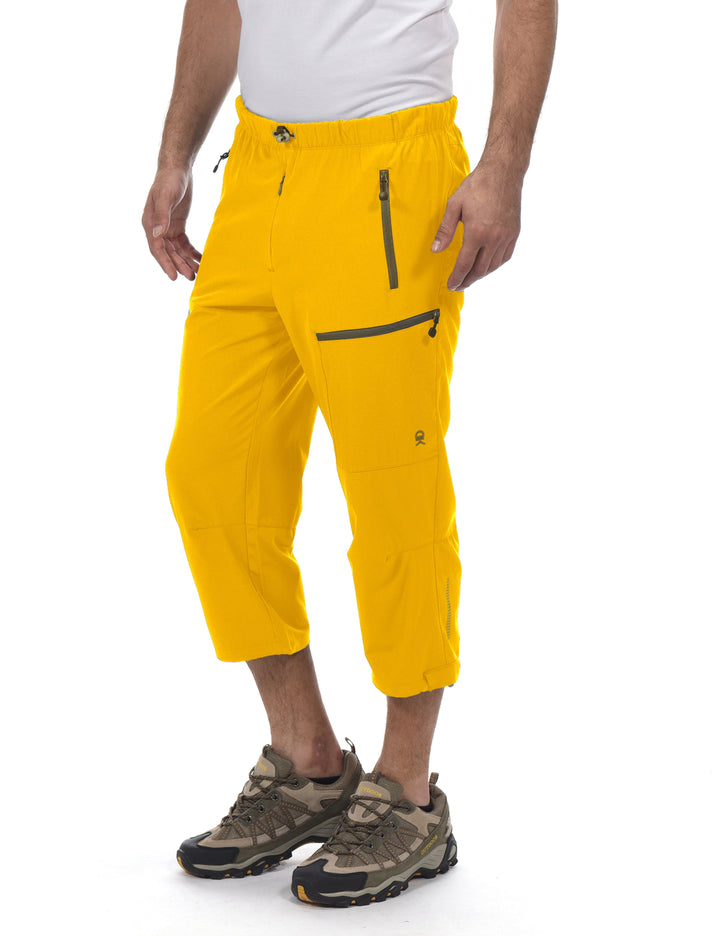 Men's Quick Dry 3/4 Pants Capri Lightweight Hiking  Shorts YZF US-DK