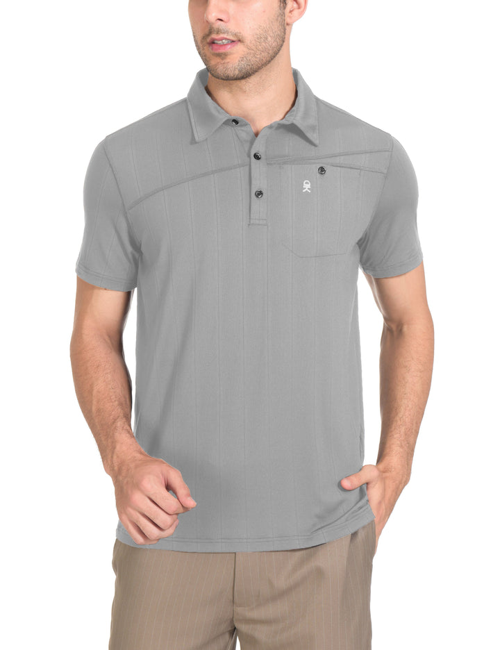 Men's Ultra-Stretch UPF50+ Golf Polo T-Shirts YZF US-DK-CS
