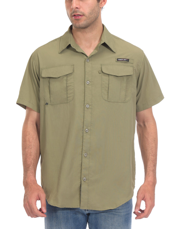 Men's UPF 50+ Short Sleeve Fishing Shirt YZF US-DK