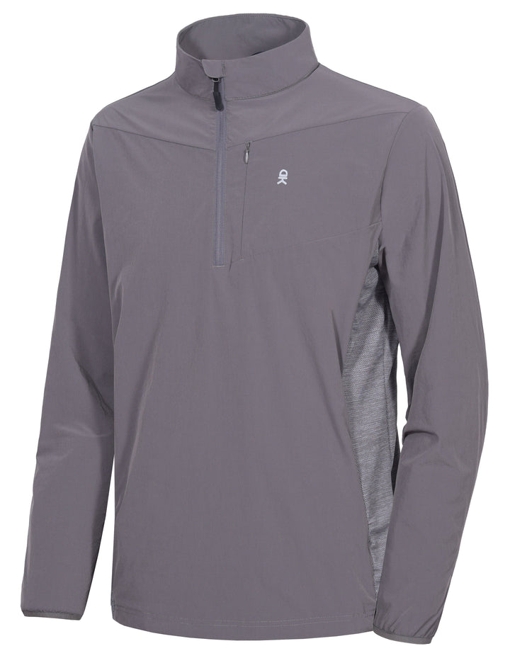 Men's UV Protection Long Sleeve Golf Pullover Shirt YZF US-DK-CS