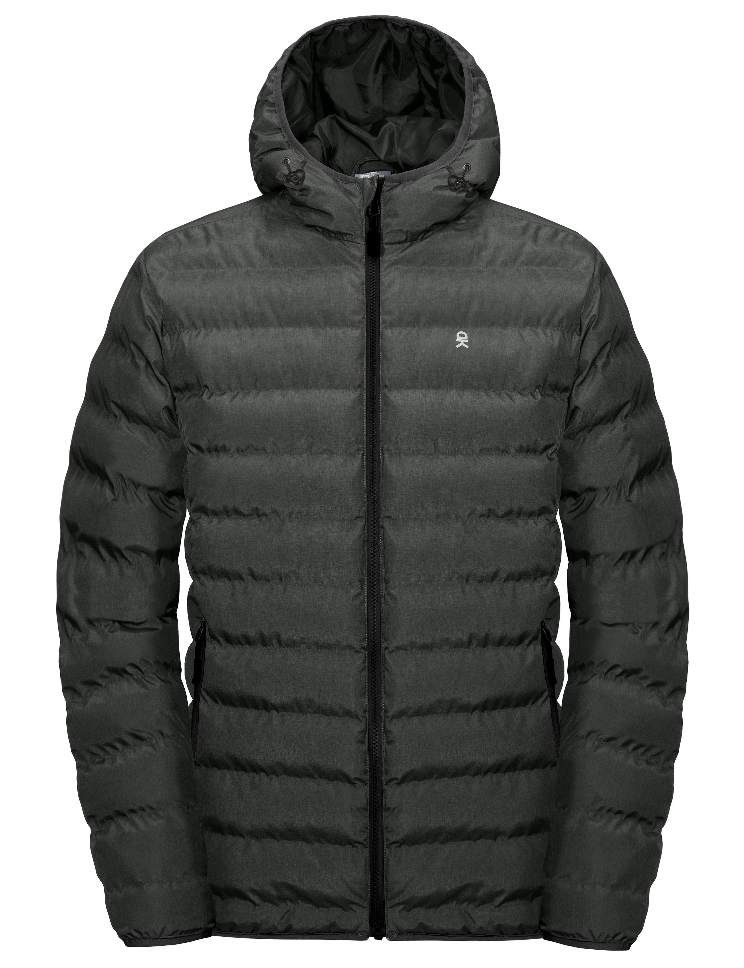 Black hooded discount puffer jacket waterproof