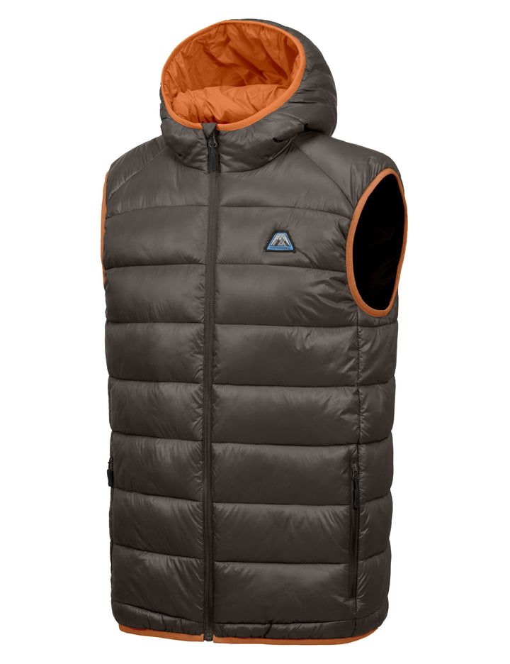 Men's Water-Resistant Hiking Puffer Vest with Hood MP US-MP