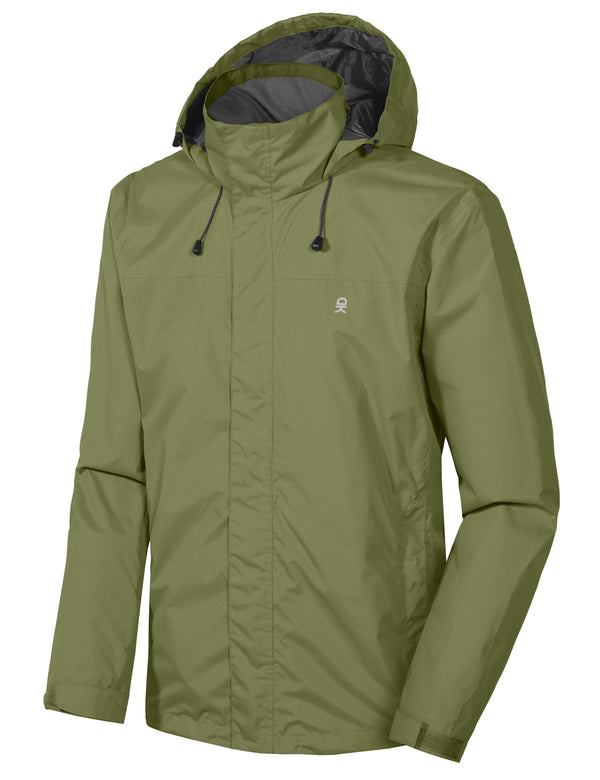 Men's Waterproof Outdoor Lightweight Hiking Rain Jacket YZF US-DK