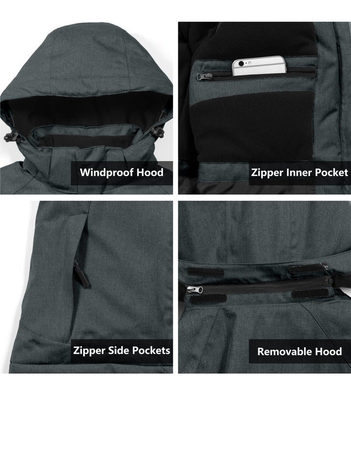 Men's Waterproof Ski Snowboarding Windproof Jacket YZF US-DK-CS