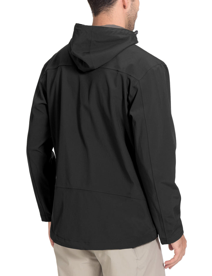 Men's Waterproof Windproof Rain Shell Hooded Jackets YZF US-DK