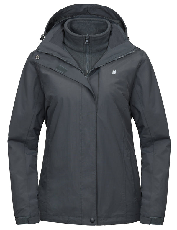 Women's 3 in 1 Winter Ski Warm Fleece Liner Jacket YZF US-DK