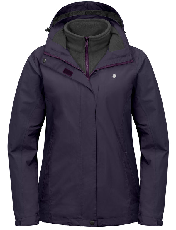 Women's 3 in 1 Winter Ski Warm Fleece Liner Jacket YZF US-DK