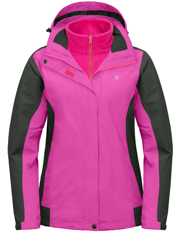 Women's 3 in 1 Winter Ski Warm Fleece Liner Jacket YZF US-DK