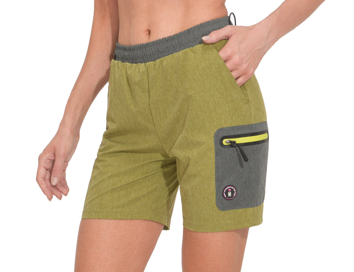 Women's 7 Inches Running Athletic Shorts with Liner YZF US-DK