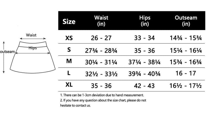 Women's Athletic Skort Built-in Shorts UPF 50+ Golf Tennis Skirt YZF US-DK-CS
