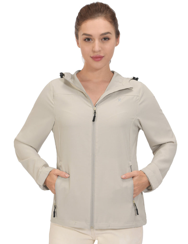 Women's Breathable Air-Holes Hooded Hiking Jackets YZF US-DK
