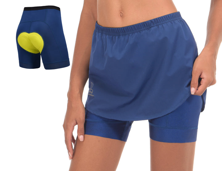Women's Built-in 3D Padded Cycling Skorts YZF US-DS